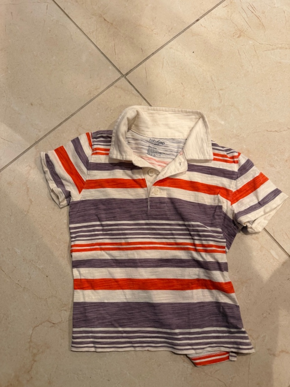 GAP Short-Sleeve Polo in Cream, and Orange